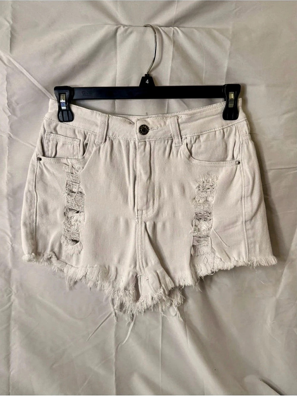 Nordstrom Distressed White Jean Shorts